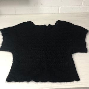 Club Monaco short sleeve super soft sweater Black